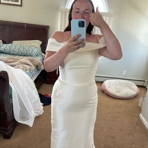 David’s Bridal Mikado Trumpet Wedding Dress